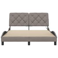 Bedframe met LED zonder matras 120x200 cm stof taupe - thumbnail