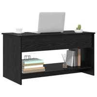 Salontafel Zwart Eiken 80 x 50,5 x 41,5 cm Bewerkt hout - thumbnail