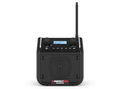 PerfectPro DABPRO Bouwradio DAB+, VHF (FM) AUX, Bluetooth Stofvast, Spatwaterbestendig, Stofdicht Zwart