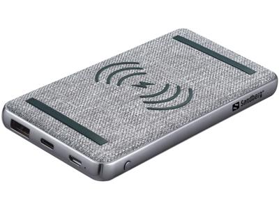 Sandberg 420-61 powerbank Lithium-Polymeer (LiPo) 10000 mAh Draadloos opladen Zwart, Grijs Sandberg 420-61 powerbank Lithium-Polymeer (LiPo) 10000 mAh Draadloos opladen Zwart, Grijs