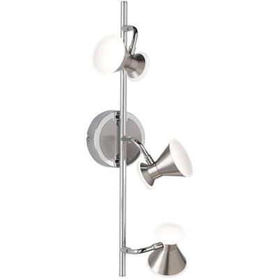 Led Plafondspot - Trion Diklom - 12w - Warm Wit 3000k - 3-lichts - Rechthoek - Mat Nikkel - Aluminium