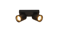 Artdelight Zwarte opbouwspotMegano 2-lichts - PL MEGANO2 ZW - thumbnail