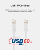 Kabel USB-C naar USB-C Belkin CAB003BT2MWH Wit 2 m - thumbnail