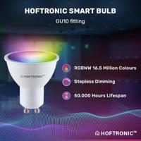 Set van 6 Pittsburg Smart inbouwspots - 5,5 Watt 345 Lumen - Wifi + Bluetooth - RGBWW - GU10 - Google Home, Amazon Alexa en Siri - IP20 voor binnen - Wit - Kantelbaar - thumbnail