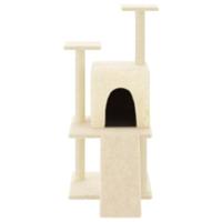 VidaXL Kattenmeubel met sisal krabpalen 110 cm crèmekleurig - thumbnail