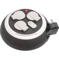 Brennenstuhl Comfort Line kabelkast driemaal met USB / mini kabelhaspel (indoor kabelhaspel voor thuis met USB-oplaadfunctie, 3m kabel) - 1109220600 - thumbnail