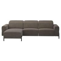 Hoekbank Dave links - elektrisch verstelbaar - stof Billy Joe - grijs - Leen Bakker - thumbnail