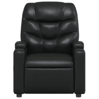 Fauteuil verstelbaar kunstleer zwart - thumbnail