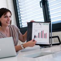 Zichtpanelensysteem bureau Tarifold VEO PP A4 met 10-tassen zwart - thumbnail