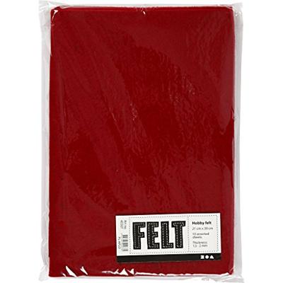 Creativ Company Hobbyvilt, antiek rood, a4, 10 vel