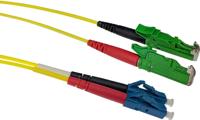 ACT 7 meter LSZH Singlemode 9/125 OS2 glasvezel patchkabel duplex met E2000/APC en LC/UPC connector - thumbnail