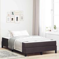 Boxspring bed met matras Donkerbruin 120 x 190 cm Stof - thumbnail