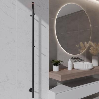 Wiesbaden Callista Elektrische Staafhanddoekradiator - 60 watt - 150 cm - Mat Zwart