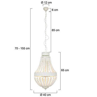 Steinhauer Witte kroondluchterElla Ø 40cm - 10191W