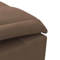 Massage chaise longue met bolster stof bruin - thumbnail