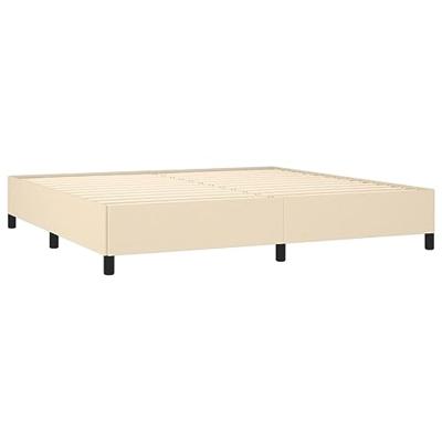 Bedframe stof crmekleurig 200x200 cm Bedframe stof crmekleurig 200x200 cm