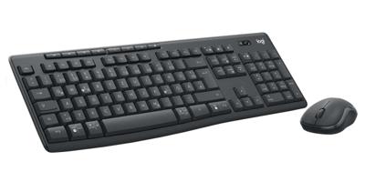 Toetsenbord en muis Logitech MK370 Grafiet Duits QWERTZ