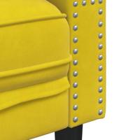 Tweezitsbank Chesterfield-stijl en bolsters fluweel geel - thumbnail