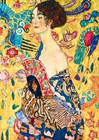 Gustave Klimt - Lady with Fan, 1918 Puzzel 2000 stukjes - thumbnail