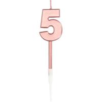 Cijferkaars 5 Metallic Roségoud - thumbnail
