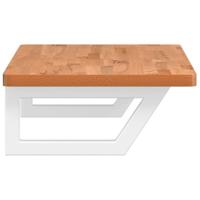 Badkamer wandschap staal en massief beukenhout - thumbnail