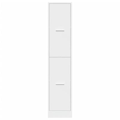 Apothekerskast 30x41x144,5 cm bewerkt hout wit - thumbnail