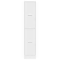 Apothekerskast 30x41x144,5 cm bewerkt hout wit - thumbnail