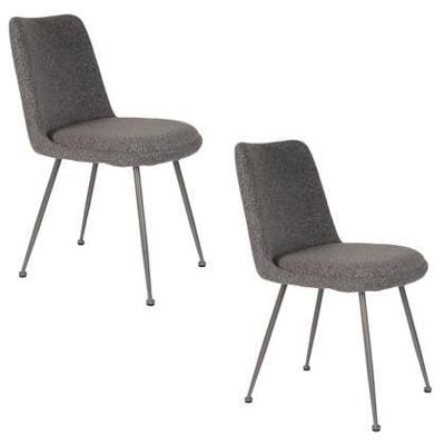 Housecraft Living Fijs Eetkamerstoelen Grijs - Set van 2