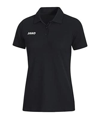 JAKO 6365D Polo Base Dames - Zwart - 34