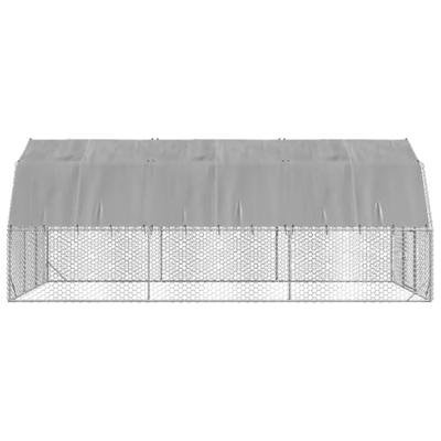 Kippenren met dak 2,5x6x2,25 m gegalvaniseerd staal
