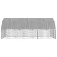 Kippenren met dak 2,5x6x2,25 m gegalvaniseerd staal - thumbnail