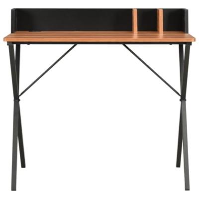 VidaXL Bureau 80x50x84 cm zwart en bruin