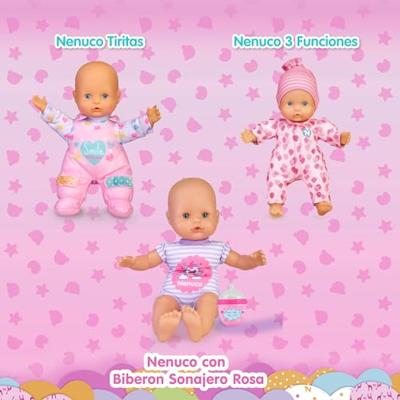 Famosa Nenuco zachte babypop met 3 functies ongeveer 25 cm groot - thumbnail