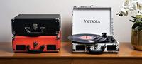 PREMIUM PLATINE VINYLE VALISE VINTAGE BLUETOOTH NOIR - thumbnail