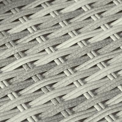 4-delige Loungeset met kussens poly rattan lichtgrijs - thumbnail