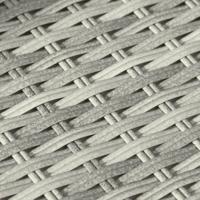 6-delige Loungeset met kussens poly rattan lichtgrijs - thumbnail