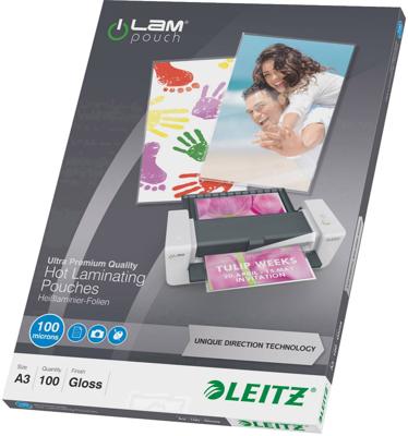 Leitz Lamineerfolie DIN A3 100 micron glanzend 100 stuk(s)