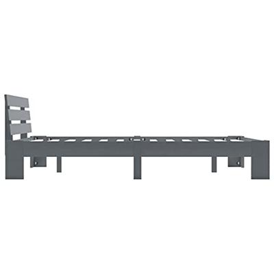 Bedframe massief grenenhout grijs 140x200 cm Bedframe massief grenenhout grijs 140x200 cm