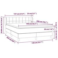 Boxspring met matras stof lichtgrijs 140x200 cm - thumbnail