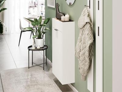 Wandkast AMEYA 2 deuren 56 cm wit/navarra eik