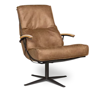 Draaifauteuil (met arm) Ziggy - Colorado Cognac