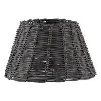 Lampenkap rond schuin | taps | rotan | rieten lampenkap voor tafellamp | lampenkap met E27 fitting | Ø30cm H17cm | bruin - thumbnail