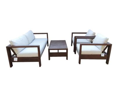 Zambra Lounge Set - 4 stuks - Gevlochten Outdoor Off White
