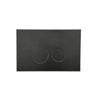 Bedieningsplaat Qeramiq Push Met DualfFush Frontbediening ABS Rond Mat Zwart - thumbnail