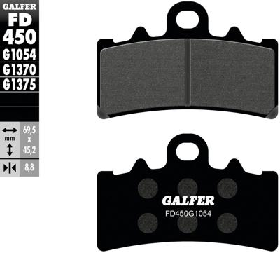 GALFER remblokken "fd450" brake pad fd450 g1054 organic standard