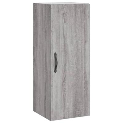 Hoge kast 34,5x34x180 cm bewerkt hout grijs sonoma eikenkleurig