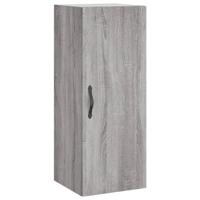 Hoge kast 34,5x34x180 cm bewerkt hout grijs sonoma eikenkleurig - thumbnail