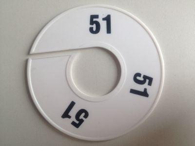 Maatring 11 cm wit/zwart 51