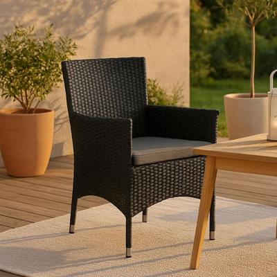 Nohr Tuinstoel 'Charnae' Wicker, kleur Zwart
