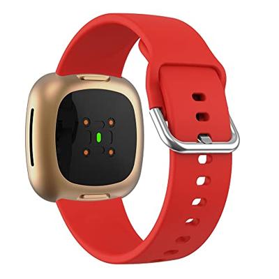 Fitbit Versa 3 & 4 / Sense 1 & 2 - Siliconen bandje - Rood